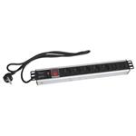 19" napájecí panel ACAR 504WF/5m 5x220VBK