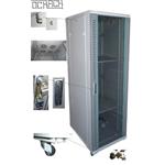 19" stojanový rozvaděč - skleněné dveře 42U 800x1000 - černý
