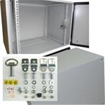 19" venkovní rozvaděč 4U/360mm plechové dveře