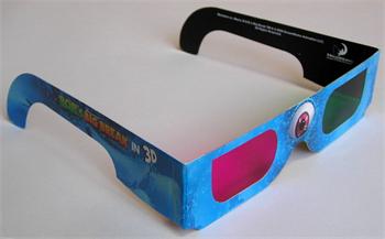 3D brýle - papírové, Green-Magenta, B.O.B.s BIG BREAK in 3D ( zelená - purpurová )