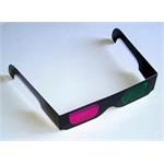 3D brýle - papírové, Green-Magenta, černé ( zelená - purpurová )