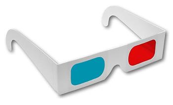 3D brýle - papírové, Red-Cyan, Lite