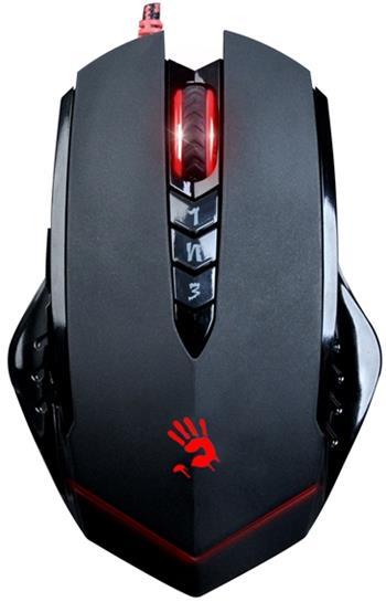 A4tech BLOODY V8 Core2 s kovovýma nožičkama, herní myš, až 3200DPI, HoleLess technologie, 160KB paměť, USB