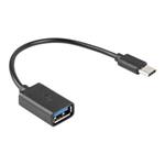 adapter USB-C (M) na USB-A (F), 15cm, OTG, Lanberg