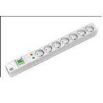 Bachmann 19" PDU, ALU, 7x UTE outlet , overvoltage protection, green switchEuro plug