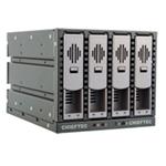CHIEFTEC backplane to 5,25" for 4x SAS/SATA HDD, black, hot-swap, full ALU