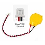 CMOS (BIOS) Baterie CR2032 + 2-pinový Molex konektor s kablíkem
