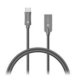 CONNECT IT Wirez Steel Knight USB-C (Type C) - USB-A, metallic anthracite, 2,1A, 1 m