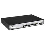 D-Link 10-port 10/100/1000 Gigabit PoE Smart Switch including 2 Combo 1000BaseT/SFP