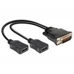 Delock Adapter DMS-59 male > 2 x HDMI female 20cm