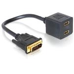 Delock adapter DVI25-M> 2x HDMI-F