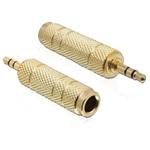 Delock adaptér stereo jack 3,5 mm samec na stereo jack 6,35 mm samice