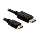 Delock cable DisplayPort male to HDMI male, lenght 1m