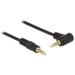 Delock Cable Stereo Jack 3.5 mm 4 pin male > male angled 1 m black