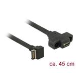 Delock Cable USB 3.1 Gen 2 key A 20 pin male > USB 3.1 Gen 2 USB Type-C™ female panel-mount 45 cm