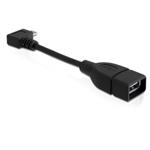 Delock Cable USB micro-B male angled > USB 2.0-A female OTG 11 cm