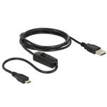 Delock Charging Cable USB 2.0 Type-A male > USB 2.0 Micro-B male with switch for Raspberry Pi 1.5 m