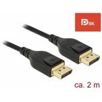 Delock DisplayPort kabel 8K 60 Hz 2 m DP 8K certifikováno