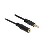Delock Extension Cable Audio Stereo Jack 3.5 mm male / female IPhone 4 pin 0,5 m