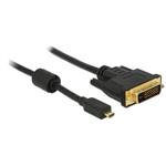 Delock HDMI cable Micro-D male > DVI 24+1 male 2 m
