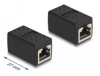 Delock RJ50 Adapter jack to jack black