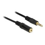 Delock Stereo Jack Extension Cable 3.5 mm 3 pin male > female 0.5 m black