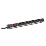 DIGITUS 19" 1U Aluminium PDU 7x CEE 7/4, switch