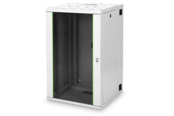 DIGITUS 19" 20U wall mounting cabinet, 980x600x610mm, Color grey RAL 7035 Double sectioned