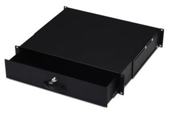 Digitus 19" Lockable Drawer black Color RAL 9005