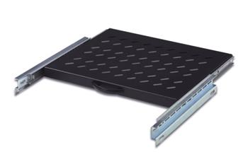 Digitus 19" sliding shelf, Vented, Black 35kg, 465x345x30mm