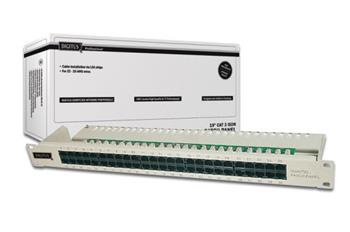 Digitus DIGITUS 19" CAT 3 ISDN patch panel, unshielded 50-port RJ45, 8P4C, LSA, 1U Color grey RAL 7