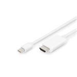 Digitus DisplayPort adapter cable, mini DP - HDMI, 2m ,DP 1.2_HDMI 2.0, 4K/60Hz