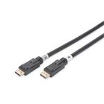 Digitus DisplayPort connection cable 15.00m, CU, AWG28, 2x shielded, M/M, black