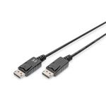 Digitus DisplayPort connection cable 3.00m, CU, AWG30, 2x shielded, M/M, black