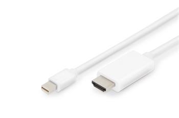 Digitus DisplayPort kabelový adaptér mini DP - HDMI, 1m ,DP 1.2_HDMI 2.0, 4K/60Hz