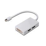 Digitus DisplayPort splitter cable, miniDP - DP+HDMI+DVI UL, CE, wh