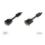 Digitus DVI-I connection cable, DVI(24+5)-HD15, 2x ferrite 2.00m, CU, AWG28/30, 2x shielded, Dual L