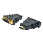 Digitus HDMI adapter, Type A - DVI-I(24+5), plastic housing, M/F, gold plated, black/gray