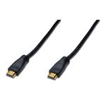 Digitus HDMI connection cable, with amplifier, Type A 10.00m, CU, AWG28, 2x shielded, M/M, UL, gold