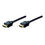 Digitus Highspeed Ethernet HDMI (1,4 ) connecting cable, AWG 30,  5m, pozl. kontakty