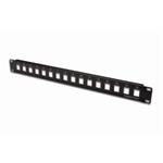 Digitus Patch Panel, Blank, 16 Port, Unshielded 1 Unit Heigth black Color