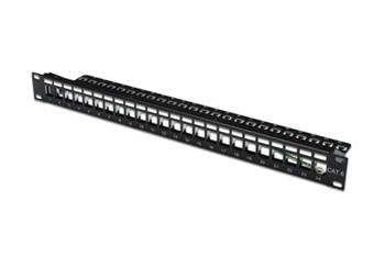 Digitus Patch Panel, Blank, 24 port, shielded 1 Unit Heigth, Color black 9005