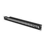 Digitus Patch Panel, Blank, 24 port, shielded 1 Unit Heigth, Color black 9005