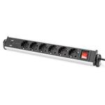 Digitus Prodlužovací přívod 230V 1,5m 6 zásuvek+vypínač+2xUSB-A+1xUSB-C
