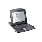 DIGITUS Professional Modular console with 17" TFT (43,2cm), 16-port KVM & Touchpad, US keyboard