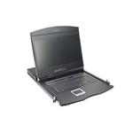 DIGITUS Professional Modular console with 19" TFT (48,3cm), 8-port KVM & Touchpad, US keyboard