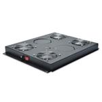 Digitus Roof cooling unit for DIGITUS server cabinets, 4 Fans, Switch, Thermostat, 552m3 air circ./h Color black RAL 900