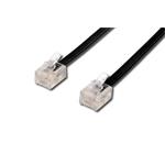 Digitus telefonní kabel RJ11, černý, délka 3 metry