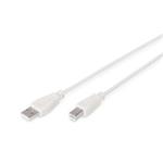 Digitus USB connection cable, type A - B, M/M, 3.0m, USB 2.0 compatible, UL, be