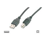 Digitus USB connection cable, USB A - B 3.00m, CU, AWG24/28, 2x shielded, M/M, UL, USB 2.0 compatible,